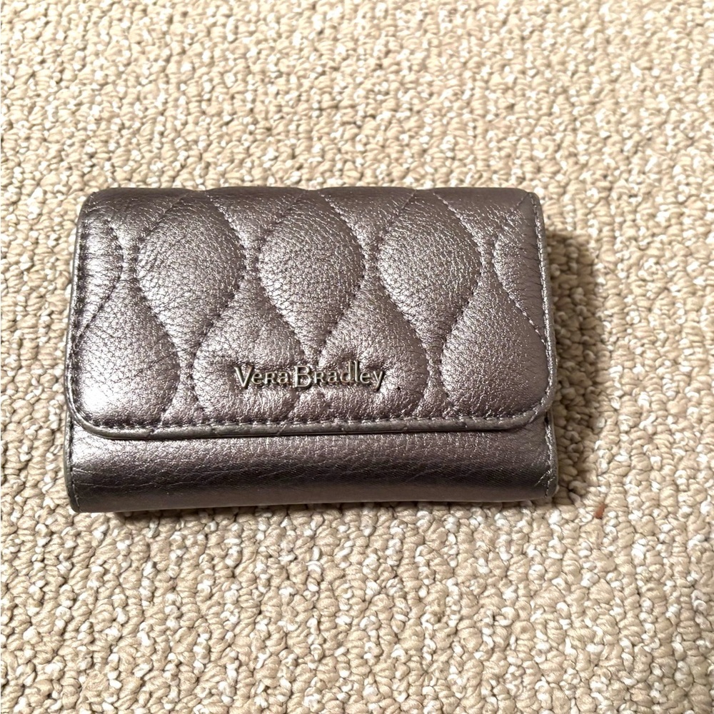 Vera Bradley Quilted Silver Wallet